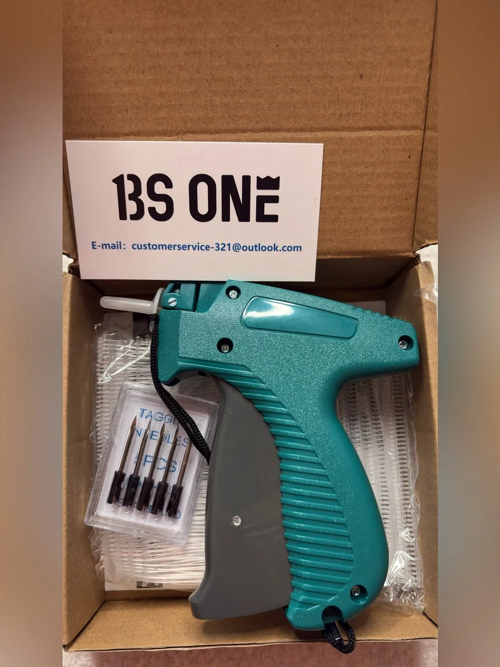 Premium Teal Price Tag Gun with Black Grip - Retail Tagging Tool